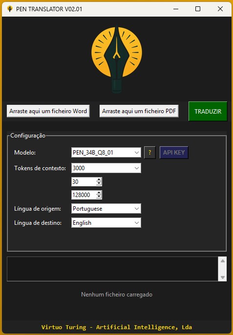 Interface do PEN TRANSLATOR